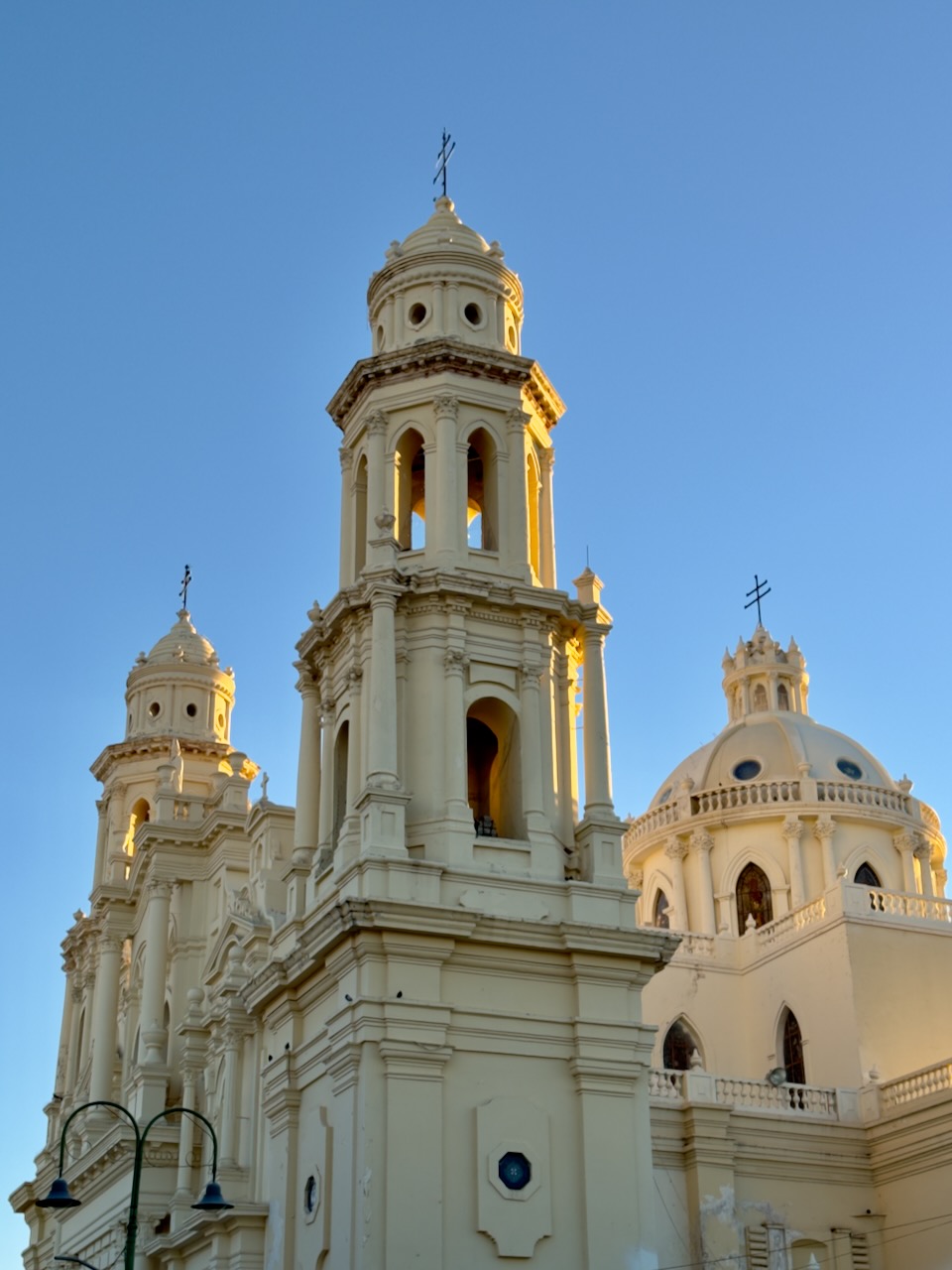 Towers of the main cathedral in Hermosillo, Sonora, Mexico.